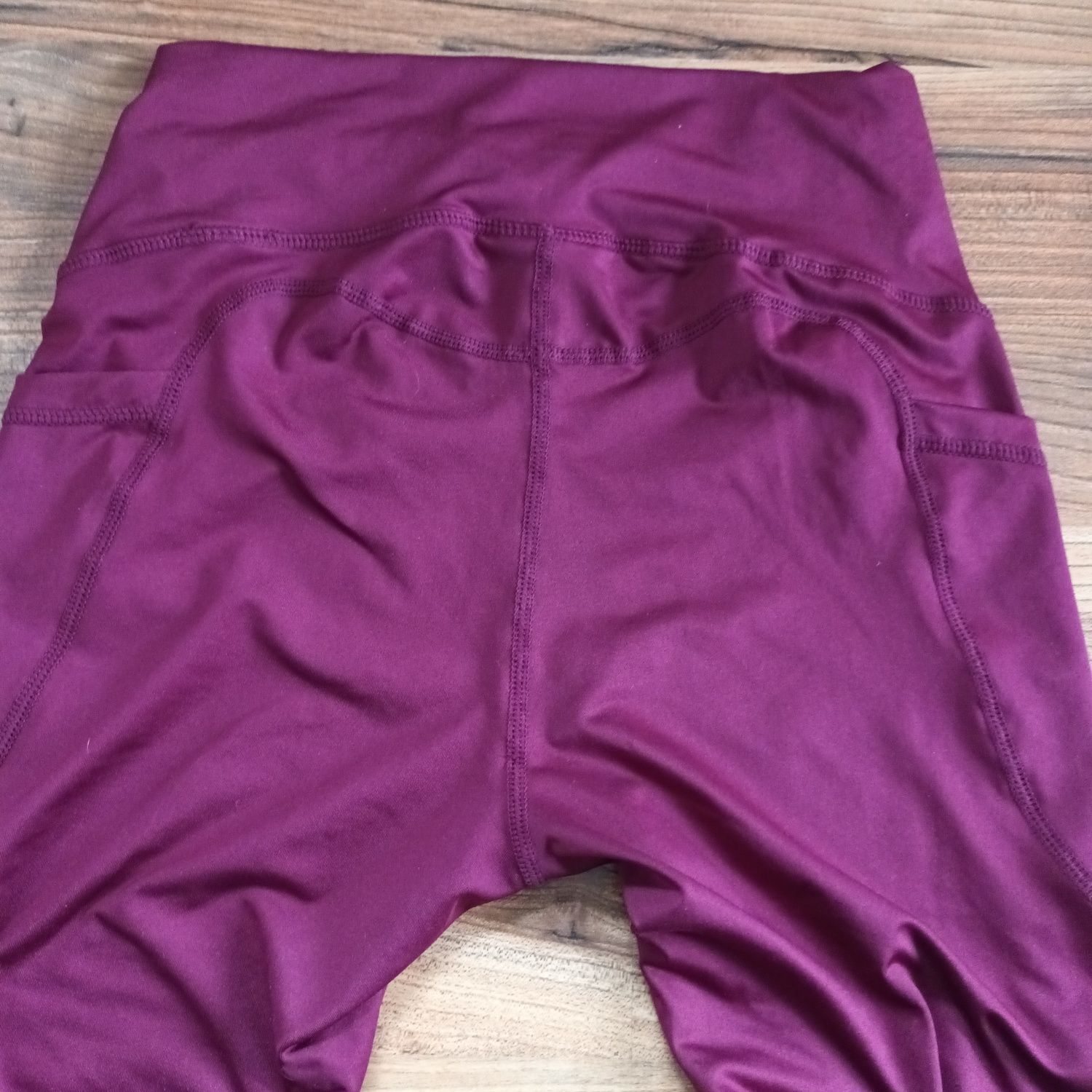 Legginsy 36 S sportowe z kieszeniami biegania fitness SHEIN szare