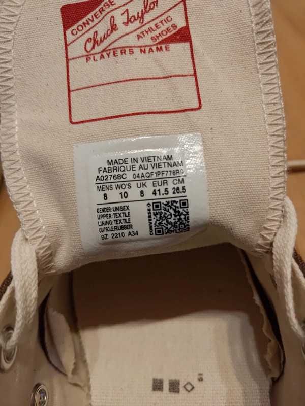 Convers Chuck 70 trampki brązowe 41,5