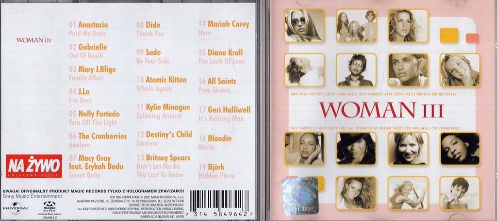 WOMAN III Nelly Furtado Dido Bjork Blondie Sade CD