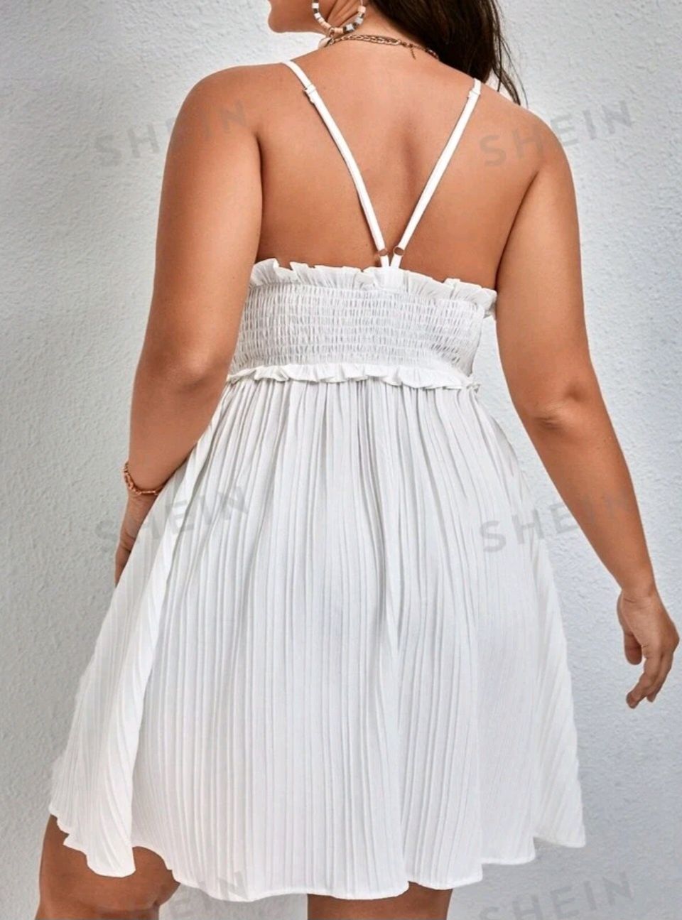 NOWA Sukienka na ramiączkach biała boho r. L/XL