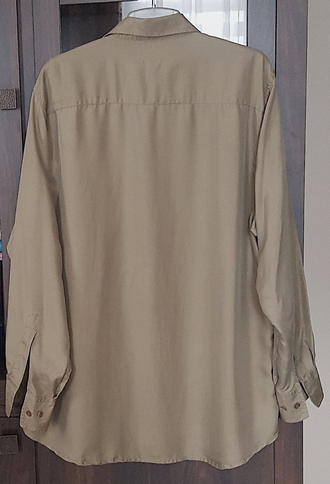 Art of Silk__Koszula męska jedwabna khaki__M    /100% silk