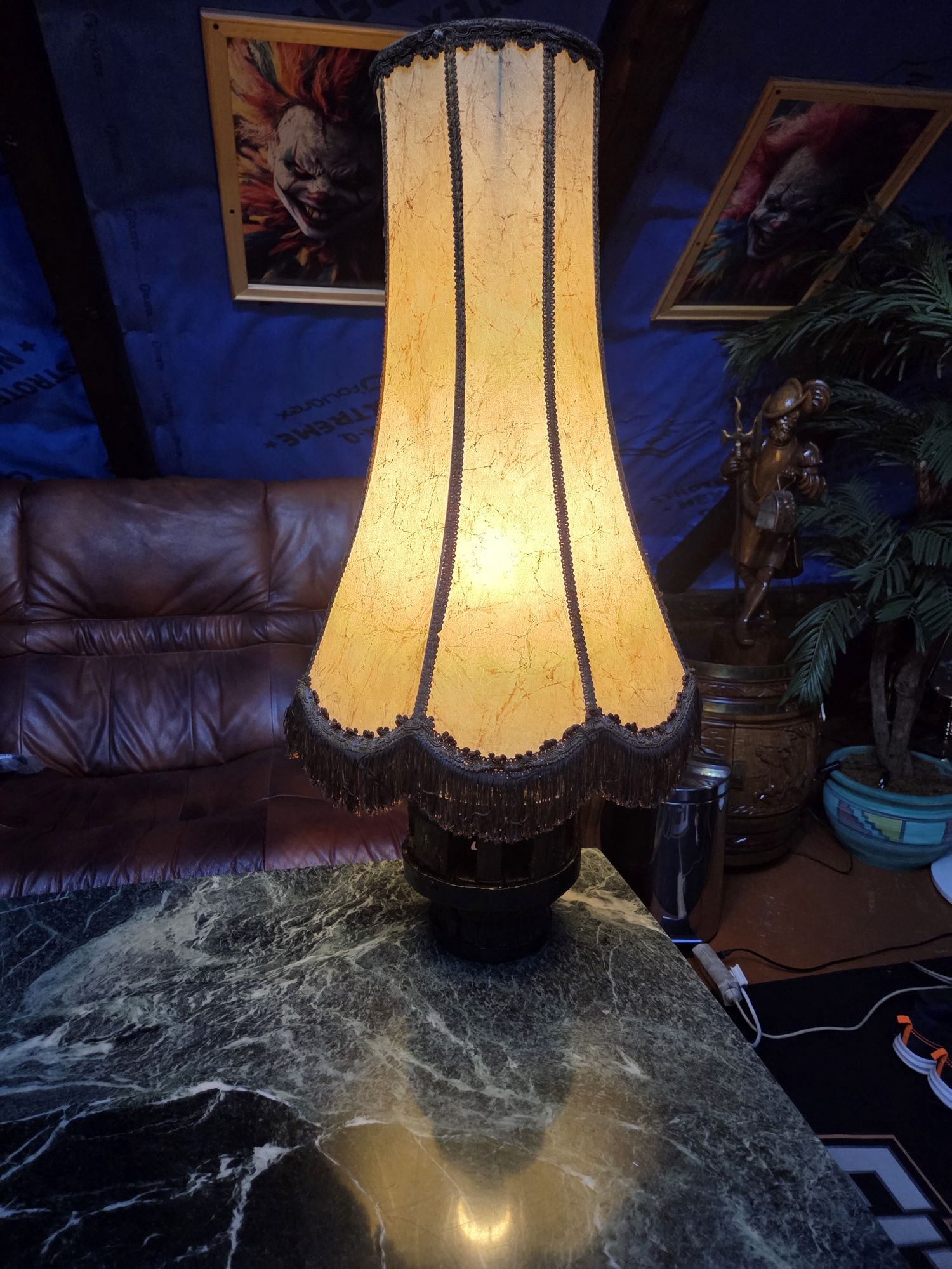 Lampa nocna drewniana