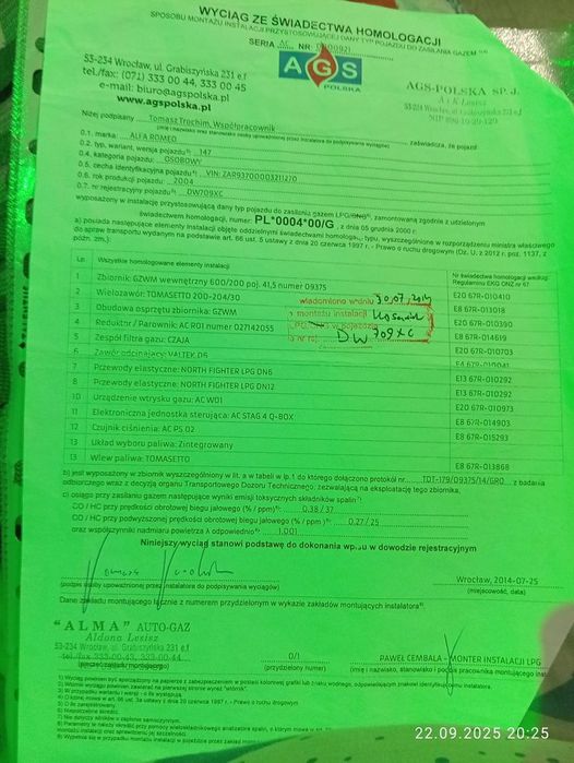 Butla gazowa samochodowa