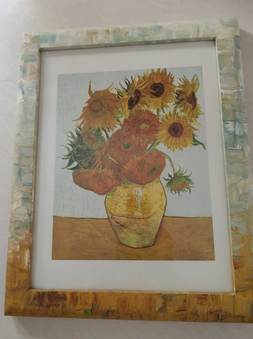 Obraz w drewnianej ramie "Słoneczniki" V. van Gogh