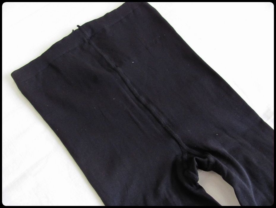 Czarne legginsy rajstopowe 3/4 rozmiar 34 XS