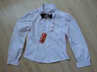 Новая белая блузка для девочки 8-9 лет