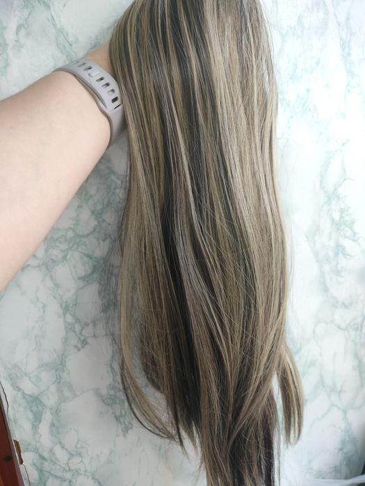 Хвост накладной термо  на заколке, липучке  55 см