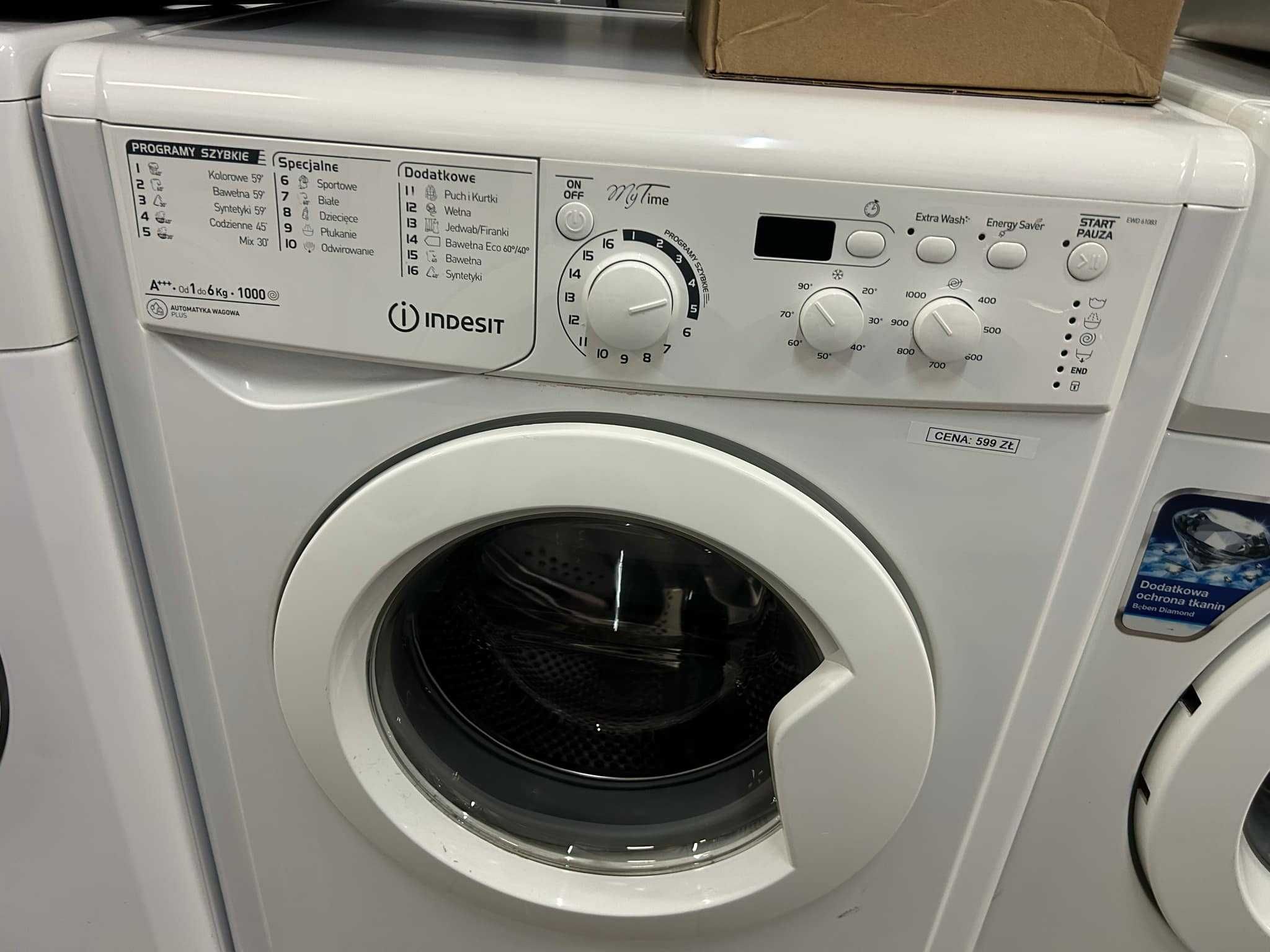 Pralka Indesit 6 kg załadunku A+++ Możliwość transportu OUTLET AGD