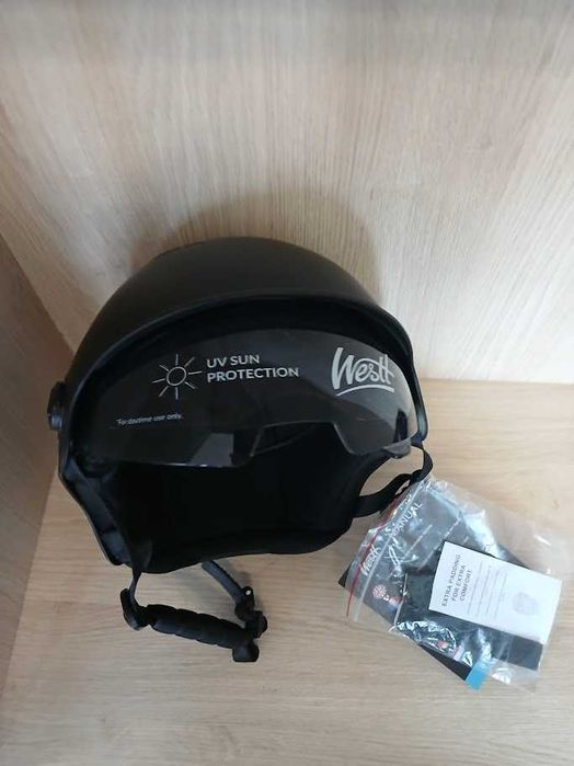 Kask Rowerowy WESTT z szybką do skatebordingu L-XL (59-62CM)