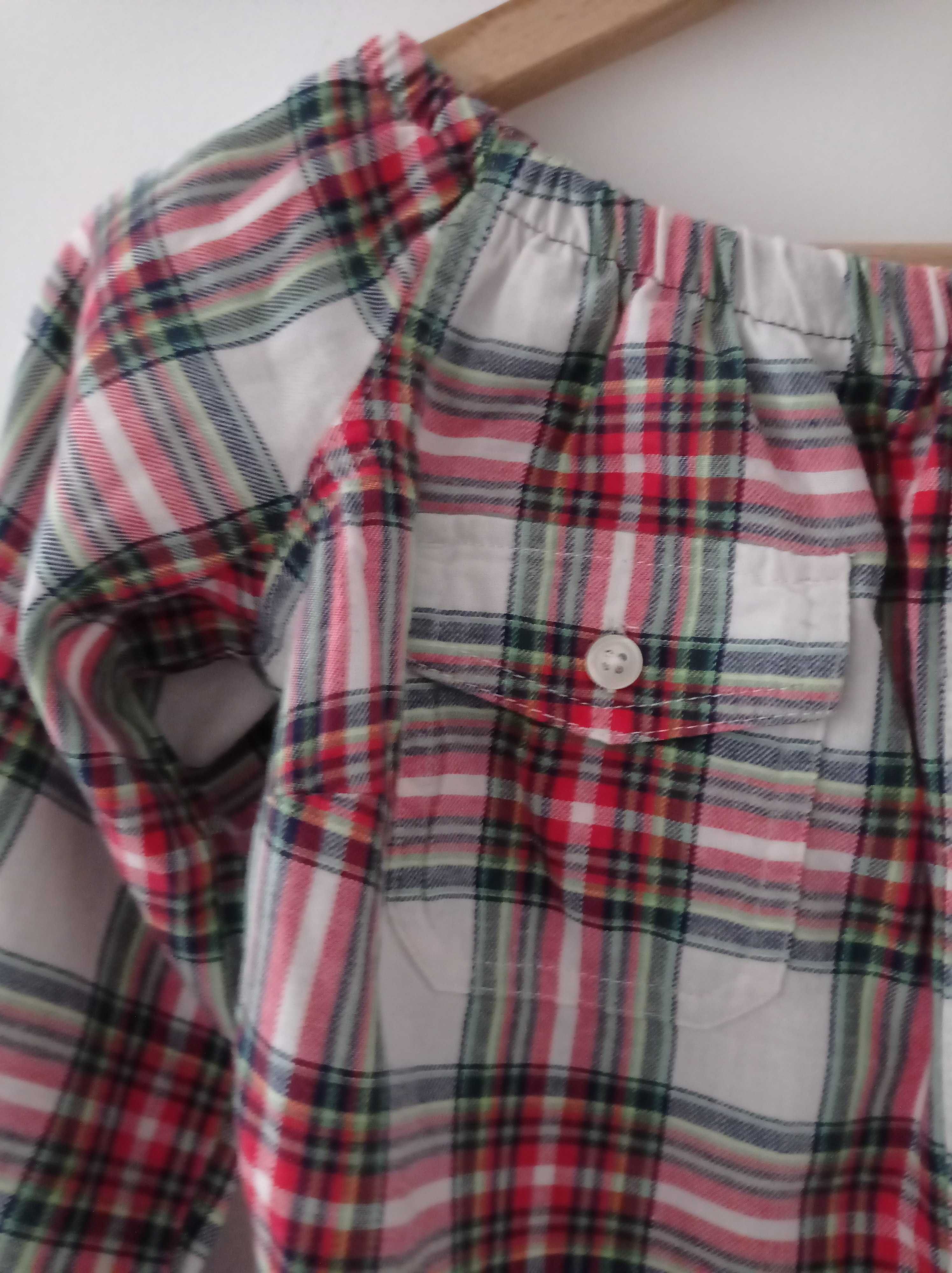 Crop top Krótka bluzka w czerwoną kratkę, bawełna