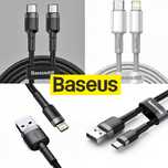 Кабелі Baseus плетені (Type C, Lightning та інші)