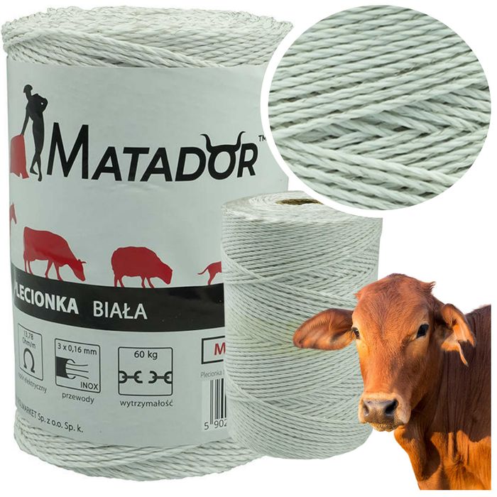 Pastuch elektryczny DRUT plecionka TAŚMA izolatory SŁUPKI elektryzator