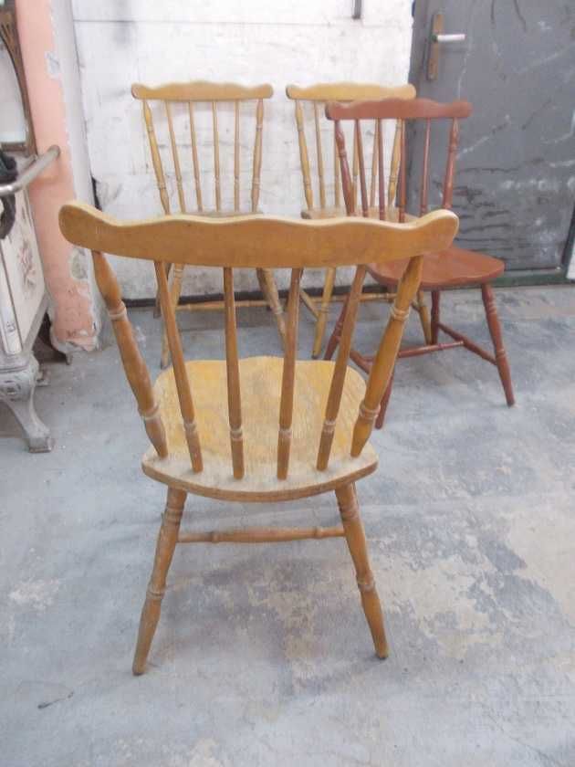 Stare krzesła drewniane 7 szt. PRL vintage
