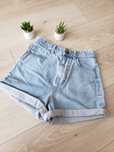 Krótkie spodenki szorty zara mom's fit niebieskie jeansowe rozmiar s