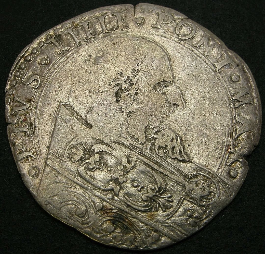 Oryginalna moneta papieska BIANCO Pius V - grading NGC