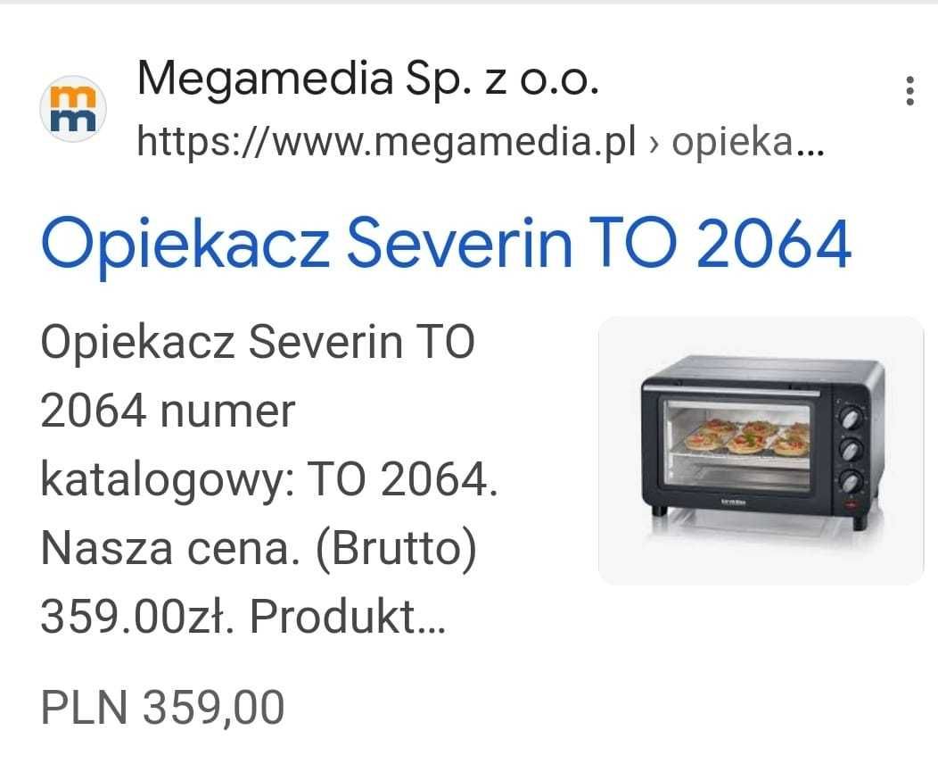 Opiekacz piekarnik SEVERIN TO2064 nowy