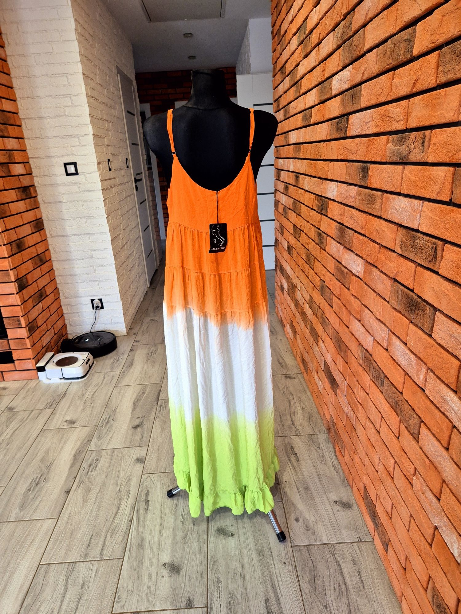 Kolorowa sukienka letnia maxi M L XL