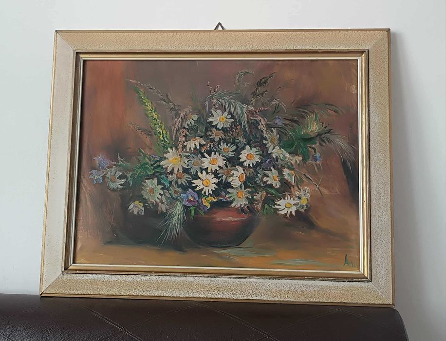 Obraz olejny-Bukiet polnych kwiatów