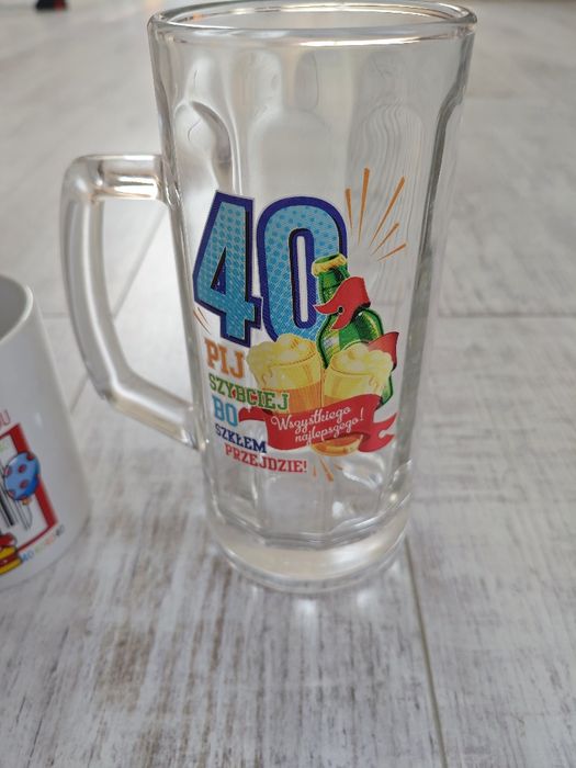 Nowy Kufel na piwo kubek na 40 lat