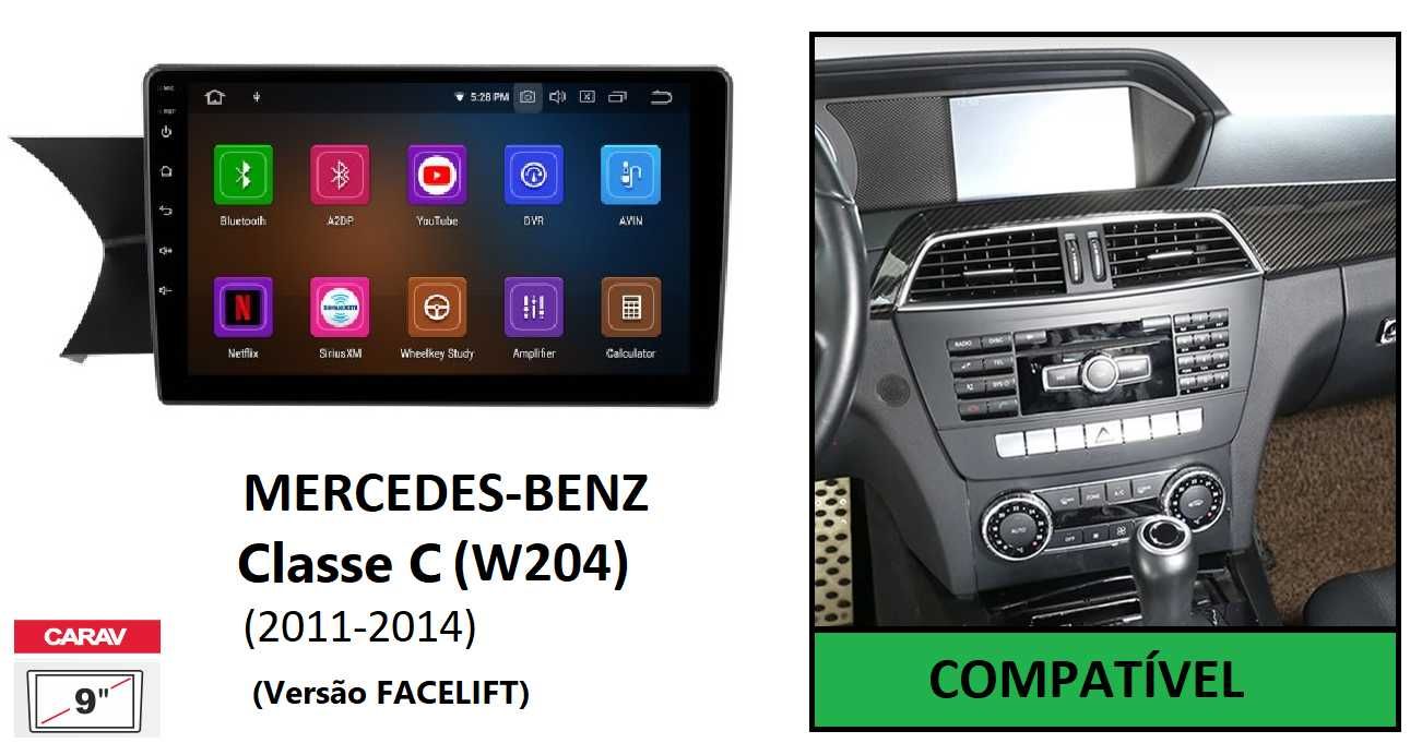 Rádio 2DIN 9" • Mercedes Classe C (W204) • Android C200 C220 [4+32GB]