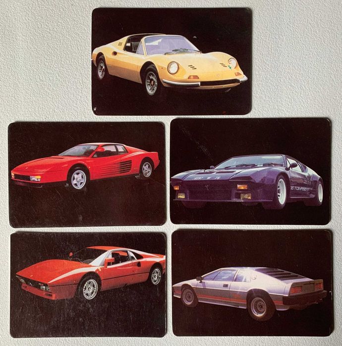 Calendários de 1989 - Carros (preço unitário)