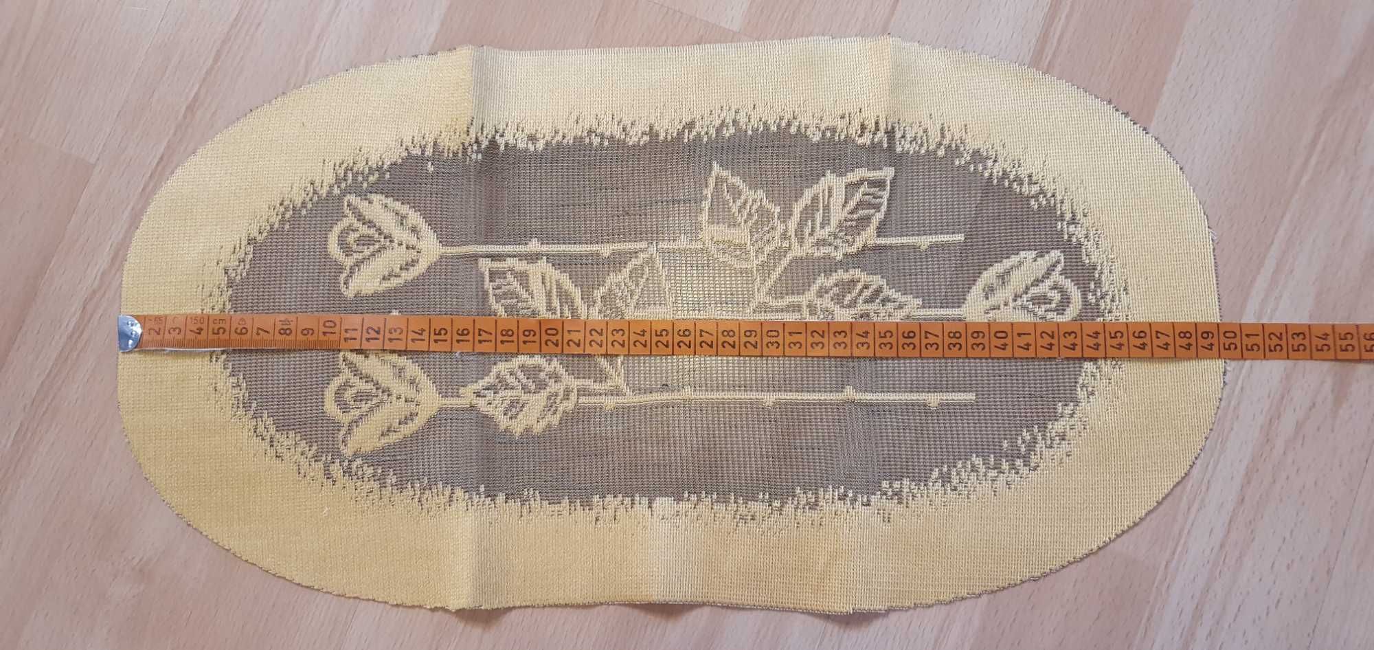 Zestaw 6 serwetek w kolorze złotym i miętowym 25x50cm