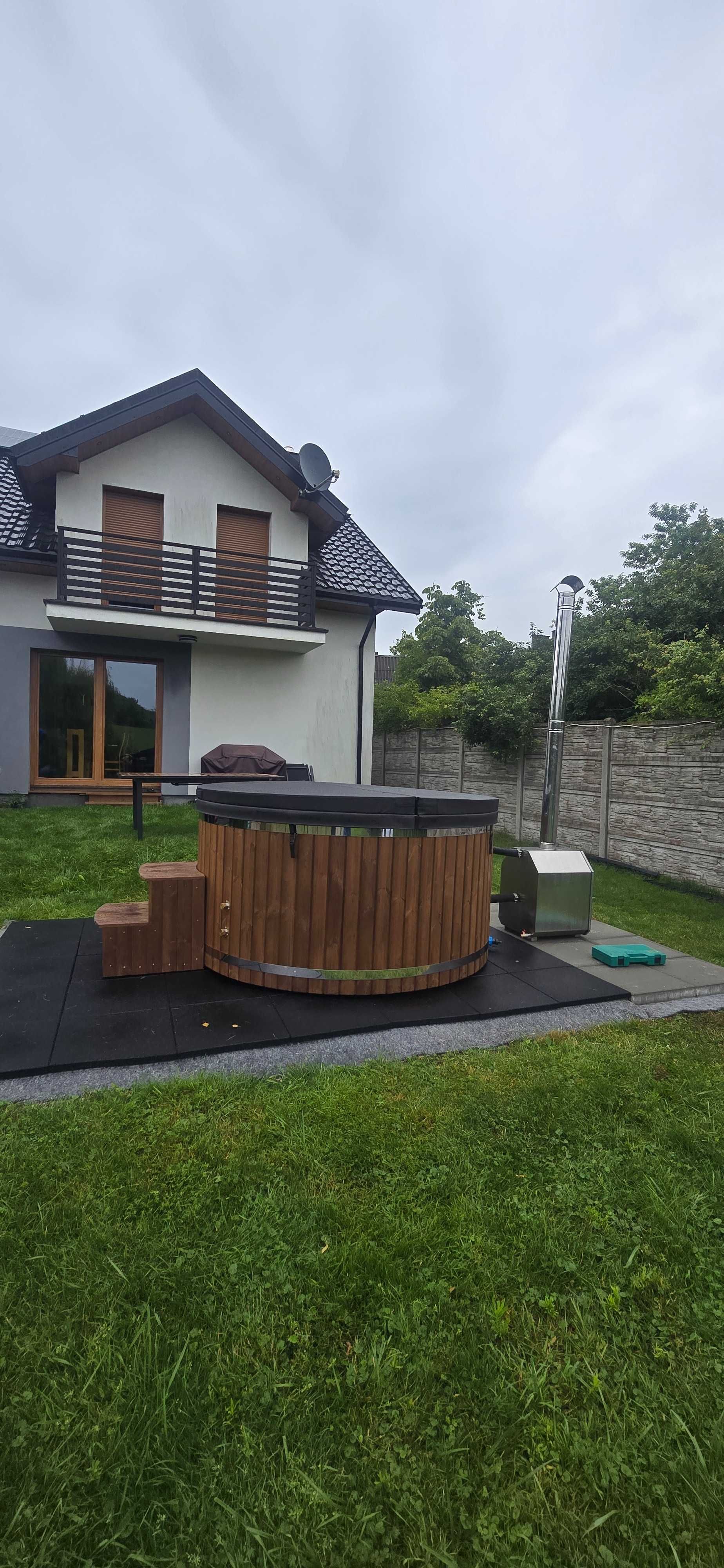 Balia ogrodowa gorąca beczka jacuzzi hydromasaż