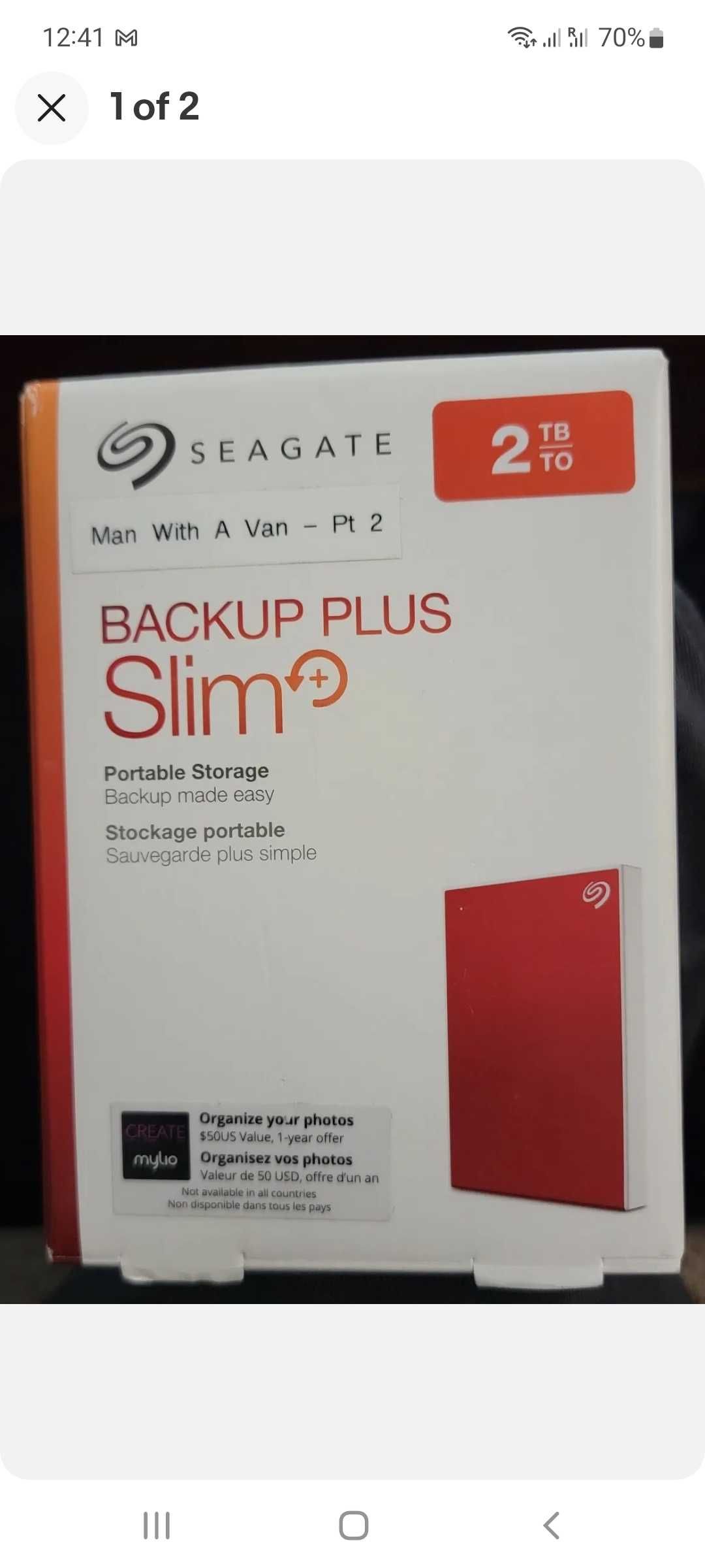 Память портативный жёсткий диск harddrive SEAGATE BACKUP PLUS SLIM 2TB