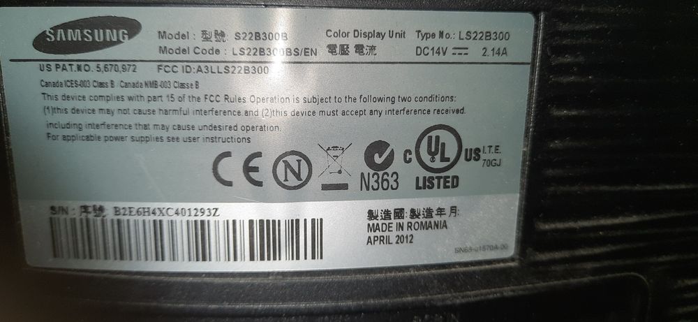 Monitor Samsung 22 cale