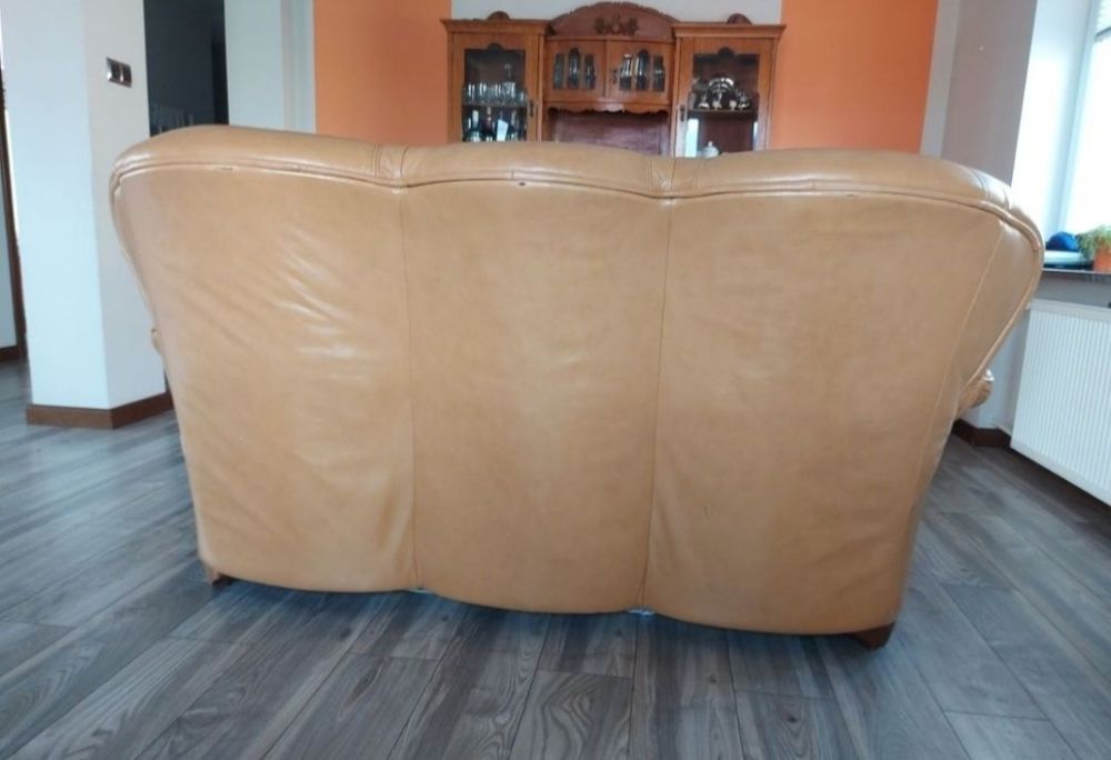 Sofa skórzana z funkcją spania