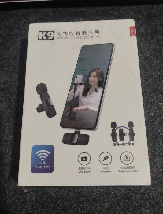 Бездротовий петличний мікрофон K9 lightning, для з