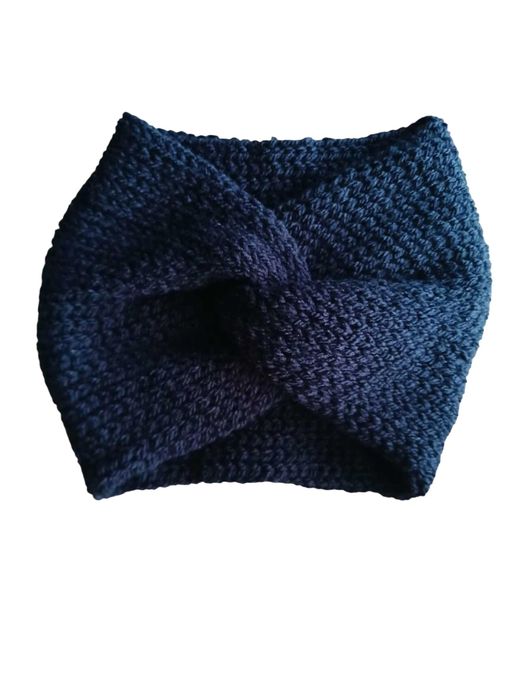 Opaska Handmade turban Węzeł szeroka Podwójna Jesień Zima Dwuwarstwowa