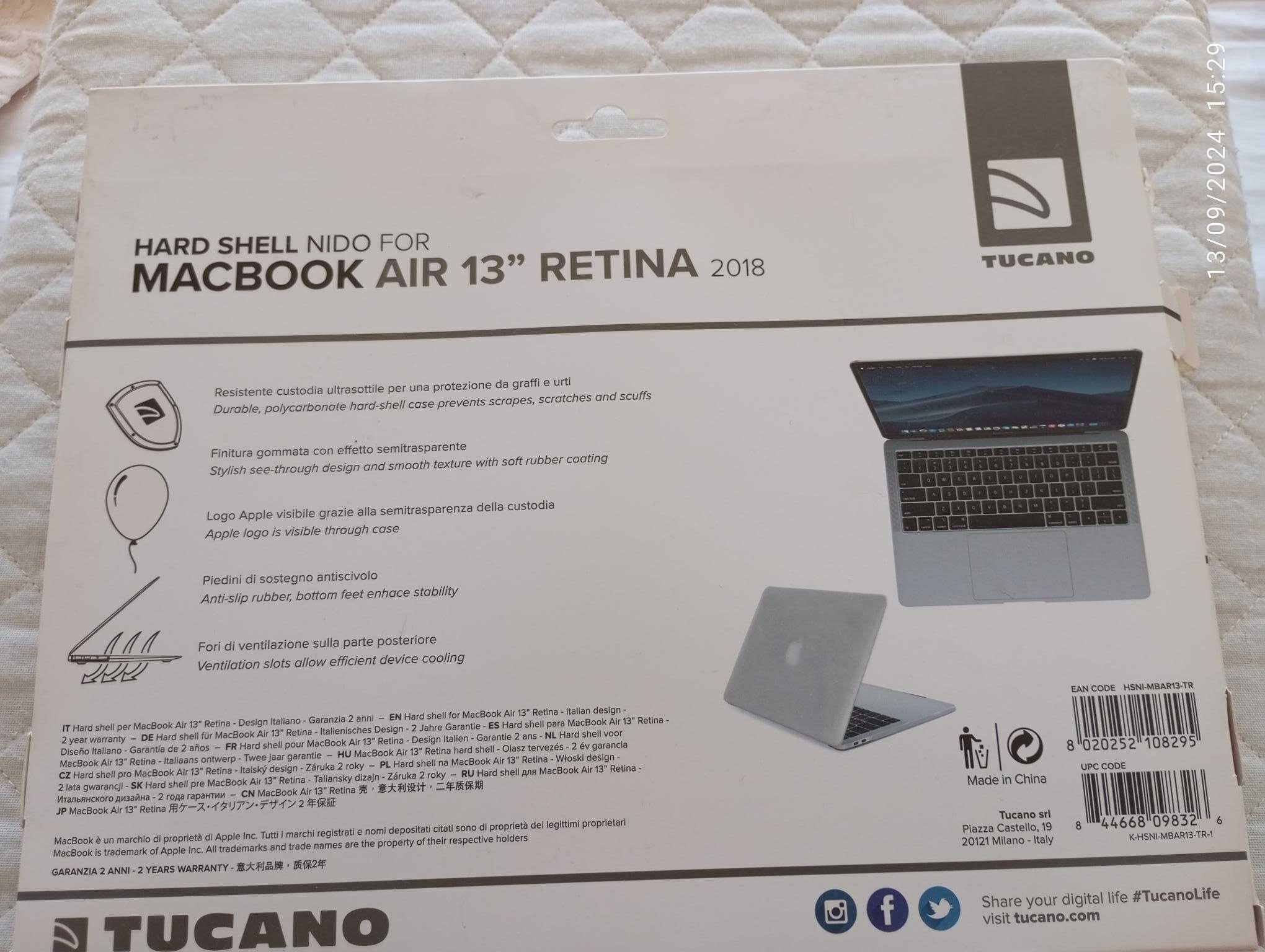 Hard Shell Tucano para Air 13" Retina 2018