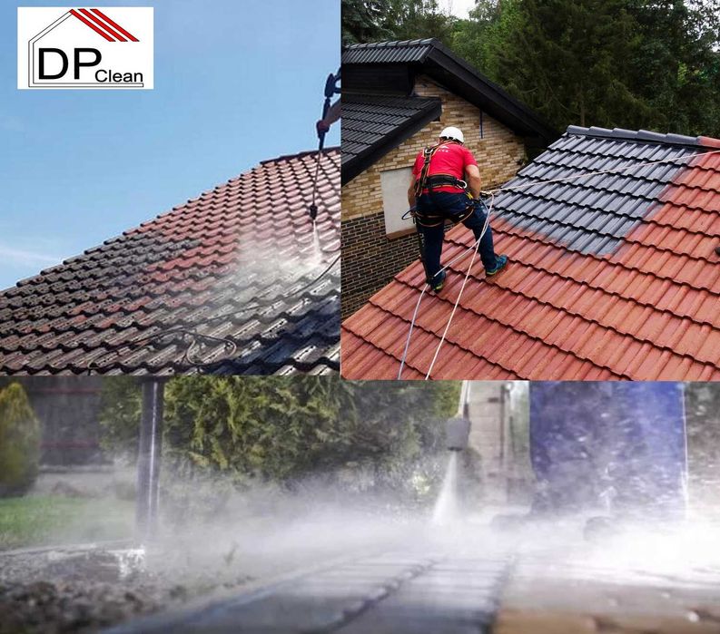 Mycie dachów, elewacji, hal, kostki brukowej, tarasów