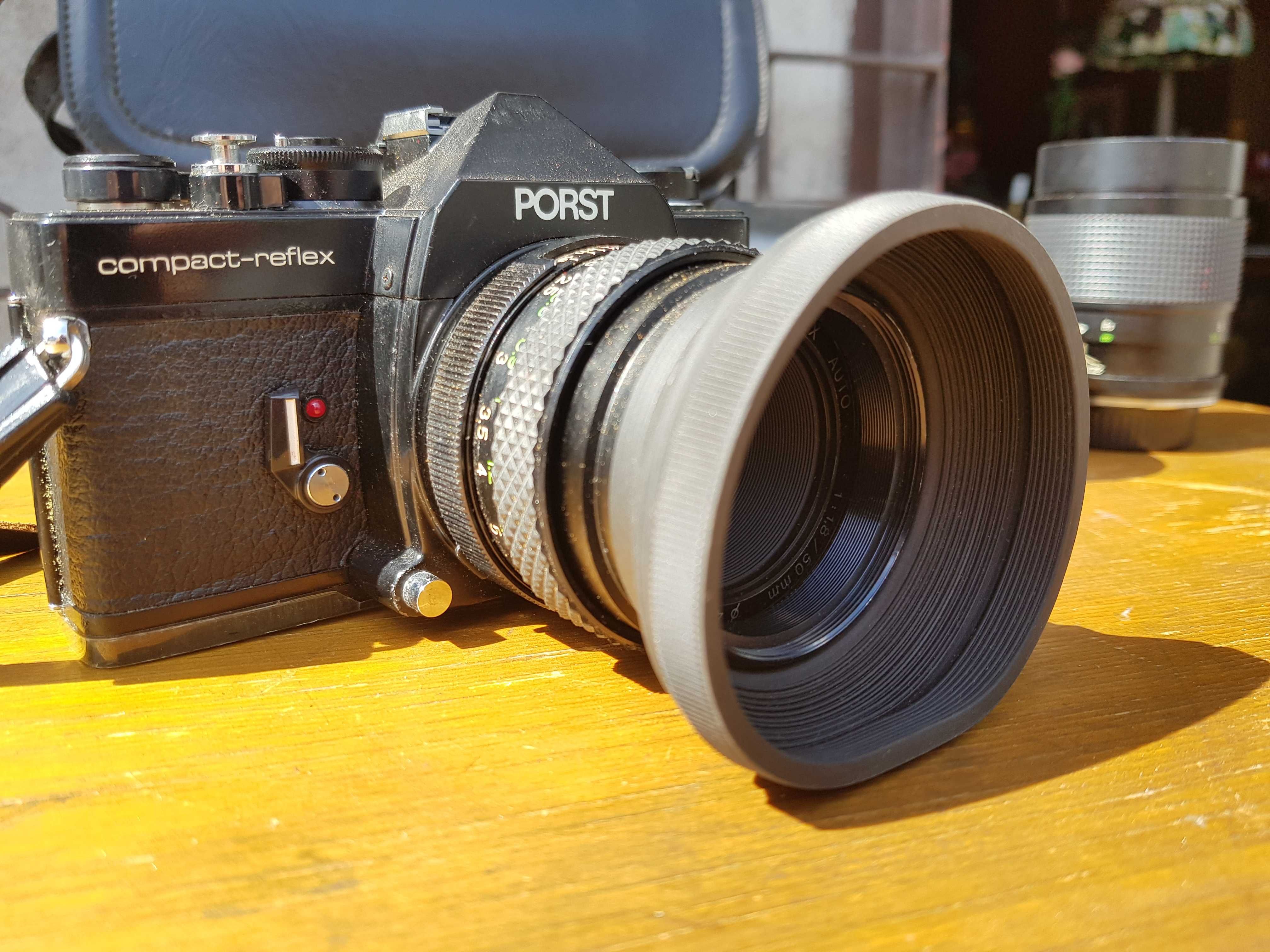 Stary aparat ZESTAW Porst compact reflex AM walizka obiektywy