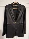 Blazer efeito pele