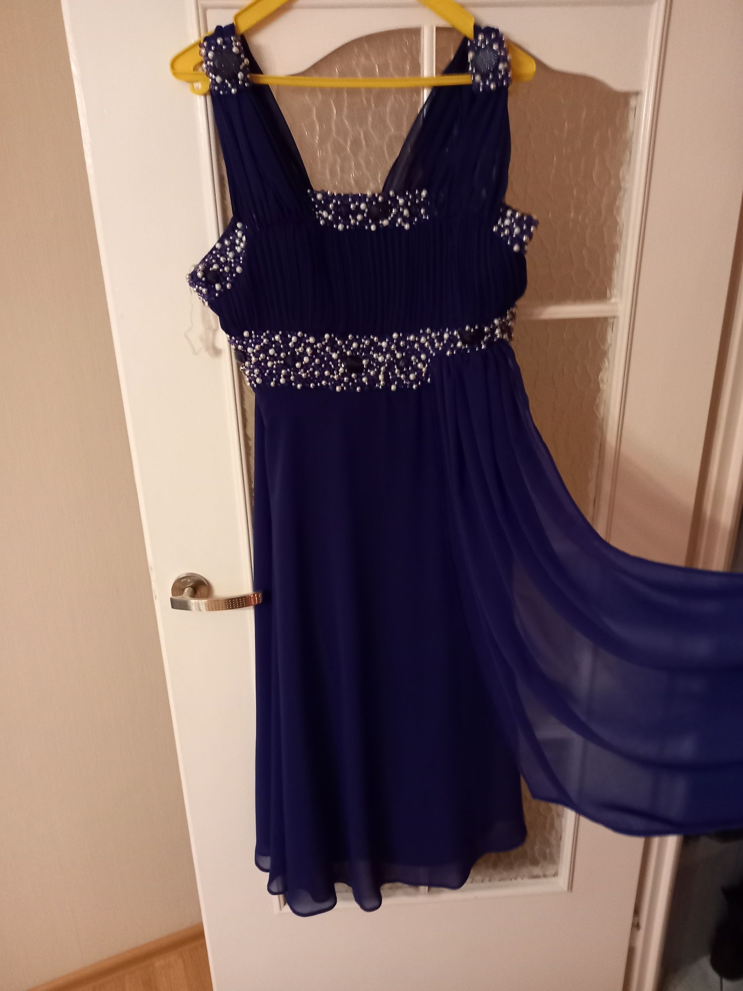 Sukienka suknia wieczorowa śliwkowa r. L/XL