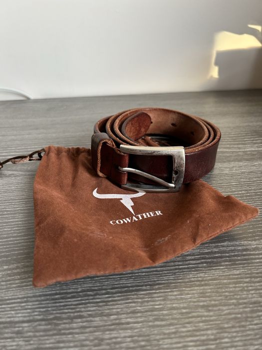 Pasek męski brązowy