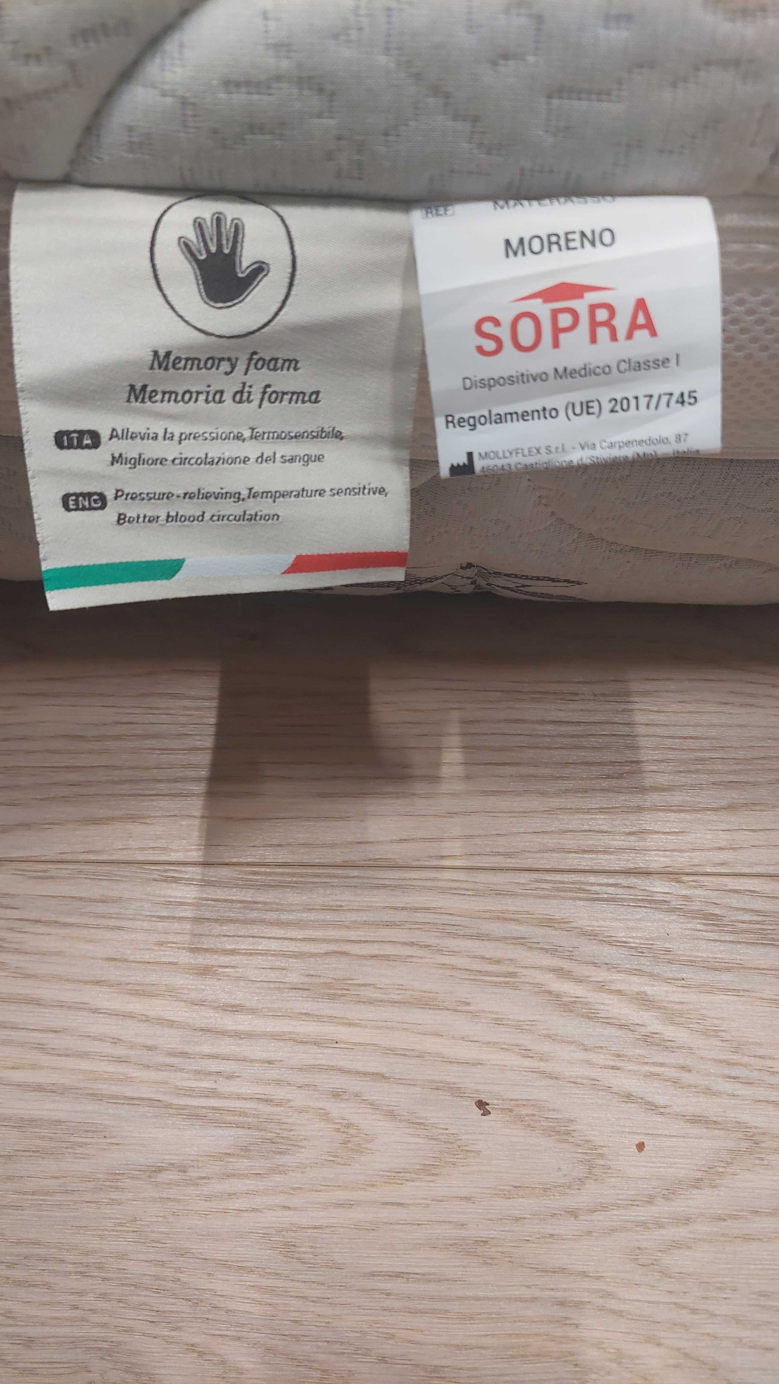 Materac 200x200. Pianka termoelastyczna. Mollyflex Moreno.