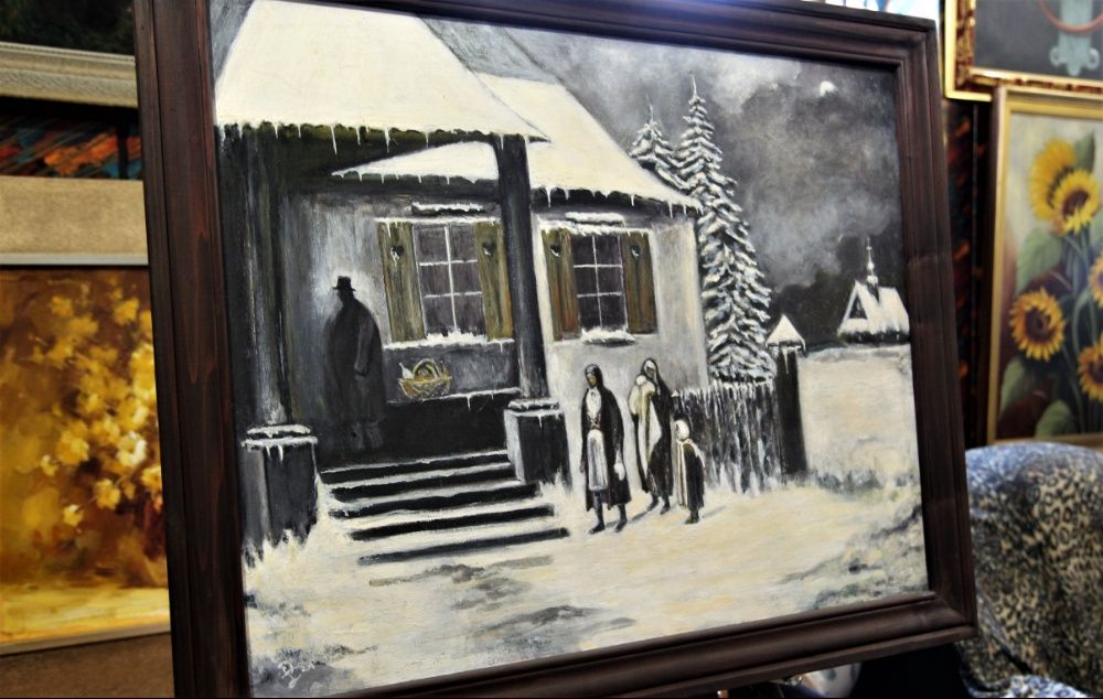 Józef Szermentowski ,,Poddaństwo,,1873 obraz olejny płótno.