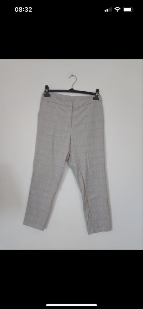 Orsay jasnoszare spodnie damskie w kratkę rozmiar L 40