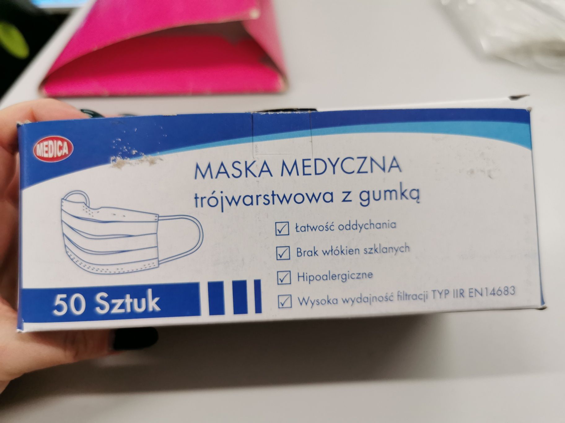 Maseczki, maska medyczna 67sztuk