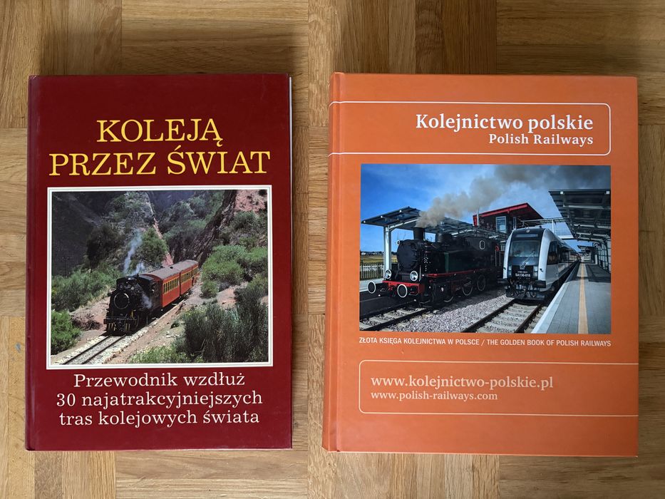 Dwie kolekcjonerskie książki o kolei albumy Kolejnictwo polskie