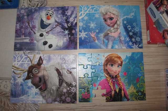 Пазли Ravensburger Frozen 4в 1 оригінал + два набори у подарунок