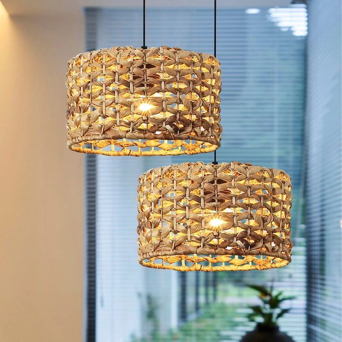 Lampa wisząca Bambusowej marki EcoLight - Rattanowy sam klosz