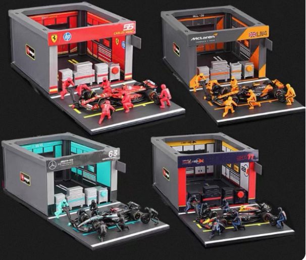 F1 pit stop/boxes 2025 tamanho 1:43