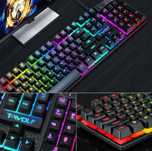 KLAWIATURA + MYSZKA GAMINGOWA dla gracza zestaw led rgb