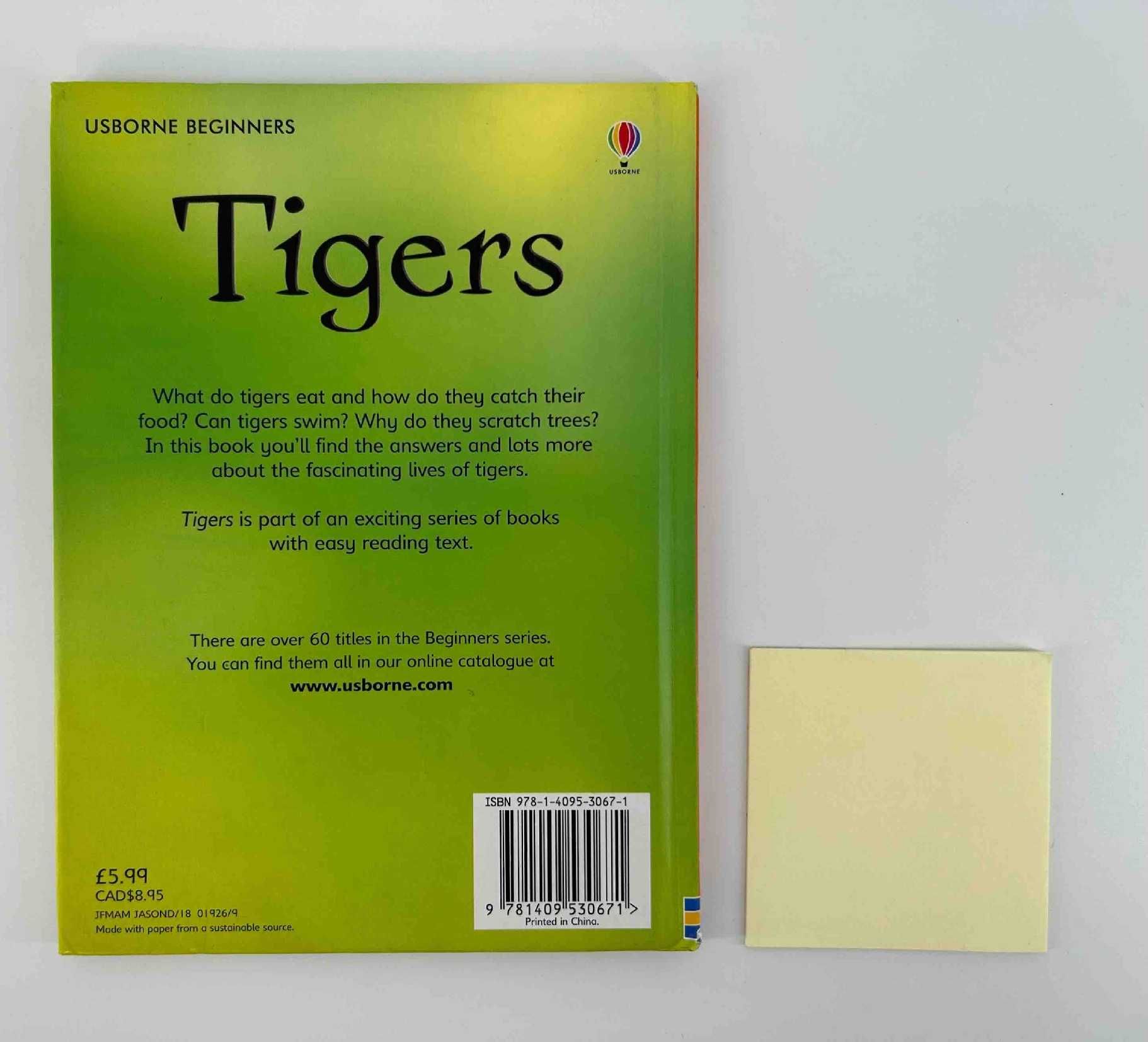 Usborne Beginners TIGERS książka po angielsku dla dzieci