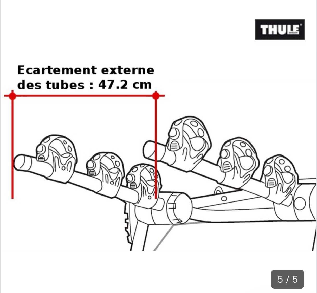 Suporte bicicletas THULE Clip On 9103 com Suporte Traseira