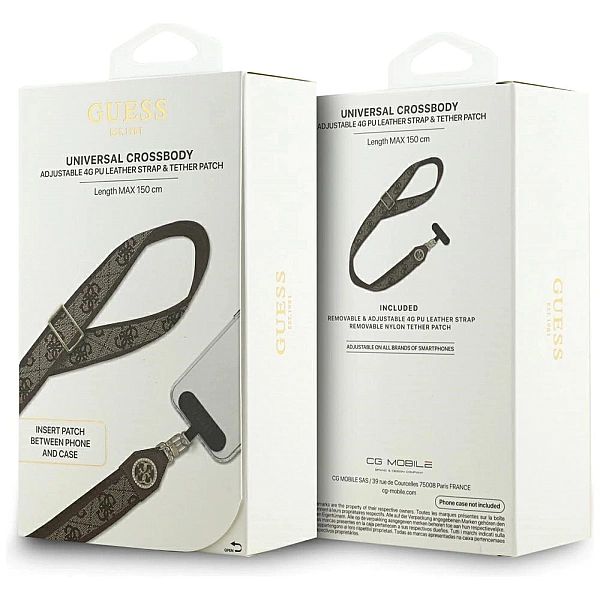 Smycz do telefonu Guess Universal CBDY 4G Tether Patch Strass Metal Lo